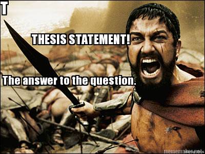 Thesis statement as a question