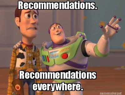 Bilderesultat for recommend meme