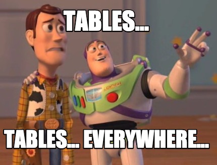 tables...-tables...-everywhere