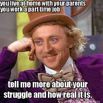 living with parents meme