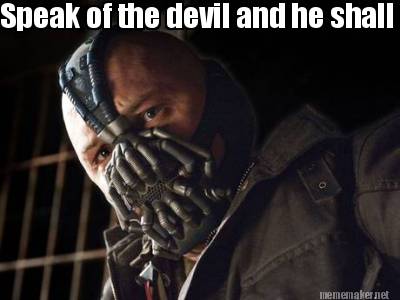 speak of the devil and he shall appear ao3