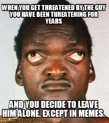 threatened threatening