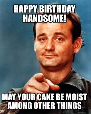 Meme Maker - Happy Birthday Handsome! May your cake be moist among other  things Meme Generator!