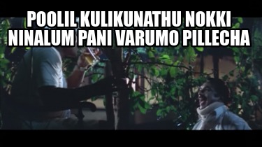 poolil-kulikunathu-nokki-ninalum-pani-varumo-pillecha