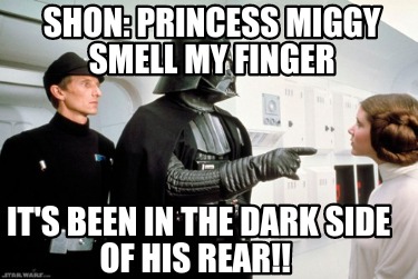 shon-princess-miggy-smell-my-finger-its-been-in-the-dark-side-of-his-rear