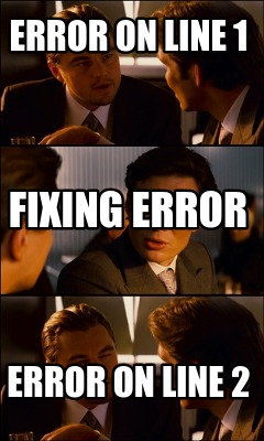 error-on-line-1-error-on-line-2-fixing-error