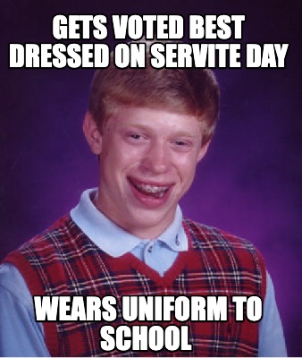 gets-voted-best-dressed-on-servite-day-wears-uniform-to-school