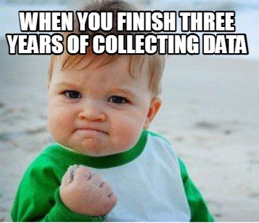 Meme Maker - When you finish three years of collecting data Meme Generator!